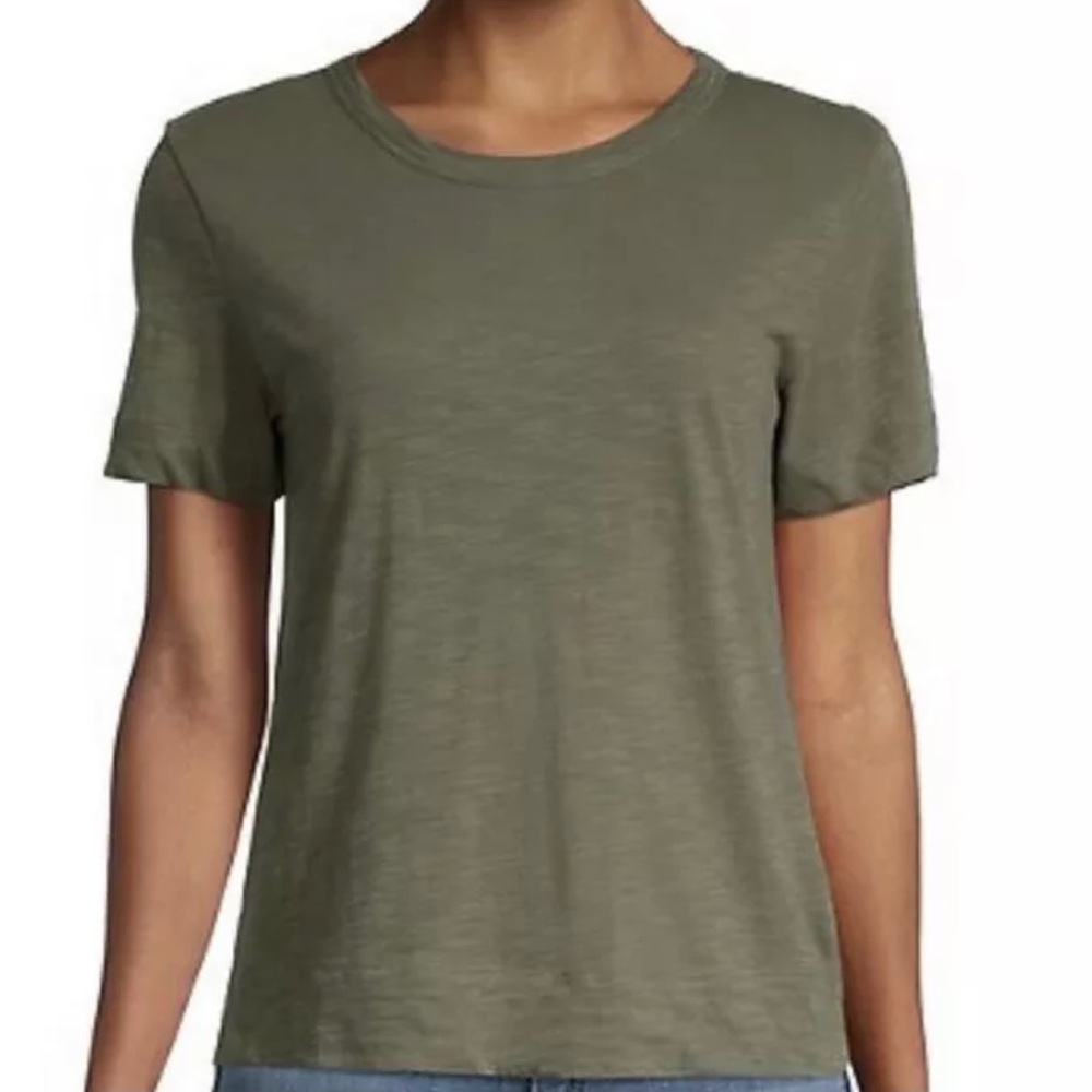 THEORY 100% Cotton Tilma Shirt - Military Green